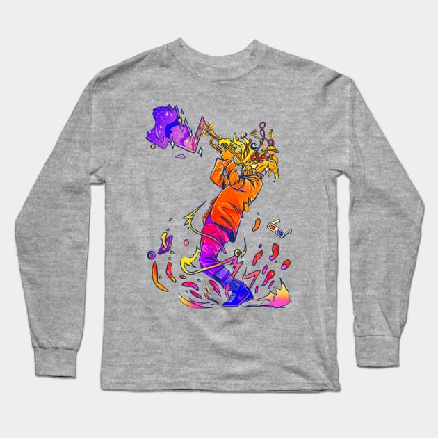 Psychedelic Jazz Long Sleeve T-Shirt by massai